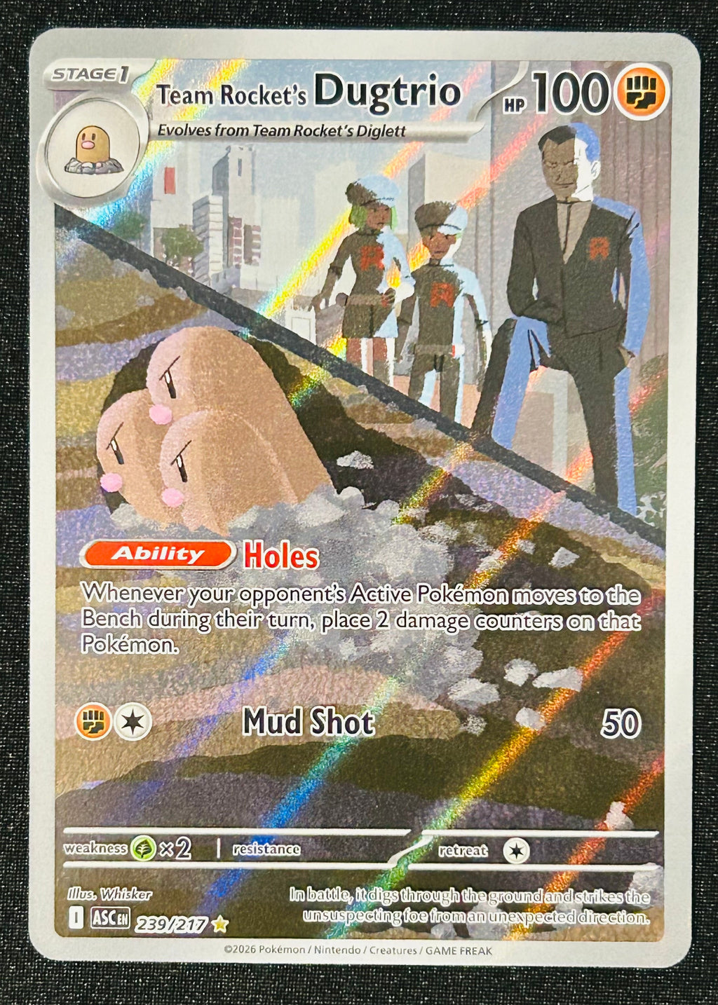 Team Rocket’s Dugtrio IR 239 Ascended Heroes