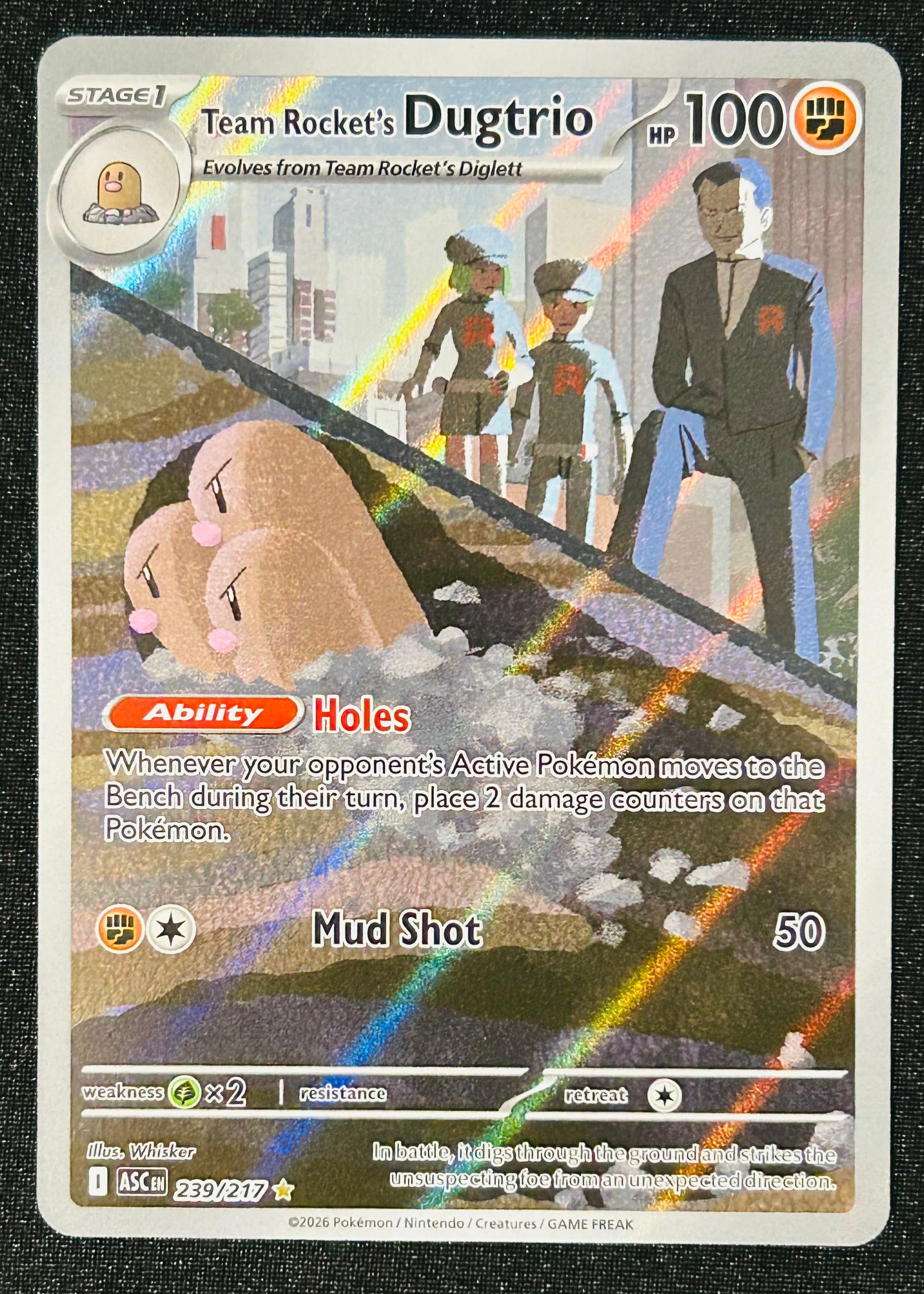 Team Rocket’s Dugtrio IR 239 Ascended Heroes
