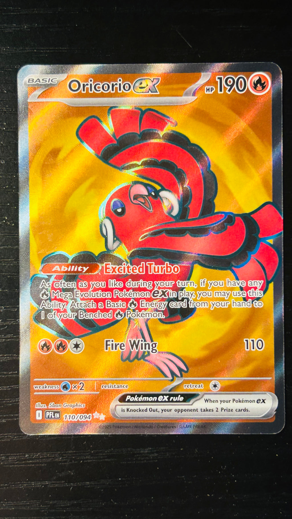 Oricorio ex 110/094 Phantasmal Flames Ultra Rare